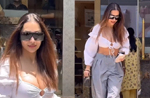 Malaika Arora slips into plunging neckline crop top for a Salon session; watch